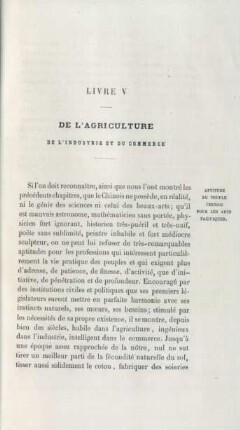Livre V. De l'agriculture