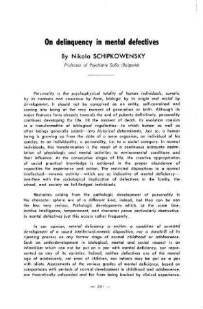 390-396, On delinquency in mental defectives