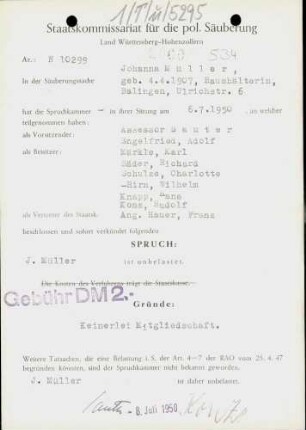 Müller, Johanna