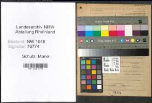 Entnazifizierung Marie Schulz , geb. 29.03.1901 ()