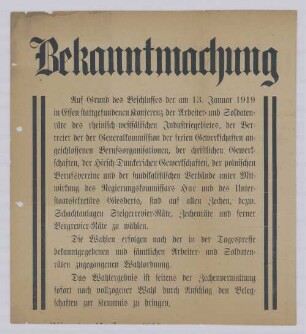 "Bekanntmachung"