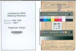 Entnazifizierung Evelyn Fingerhuth , geb. 19.02.1895 (Lehrerin)