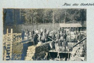 Foto des im Bau befindlichen Hochbehälters in Schnierlach für den Wasserleitungsbau Schnierlach (Lapoutroie) - Eschelmer (Hachimette)