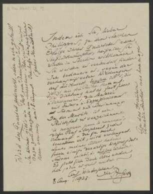 Brief an Philipp Jarnach : 08.08.1923