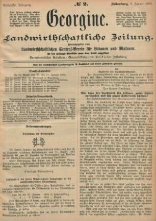 Siebzigster Jahrgang. No. 2. Insterburg, 9. Januar 1902.
