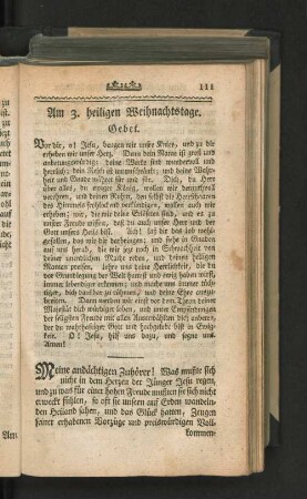 Am 3. heiligen Weihnachtstage. [u. a.]