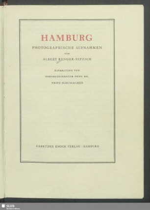 Hamburg : photographische Aufnahmen