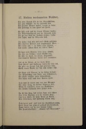 17. Unsere verbannten Brüder