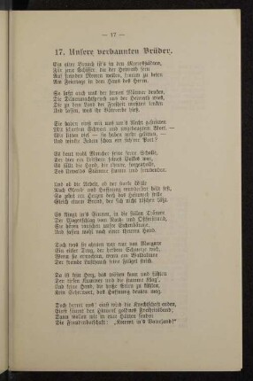 17. Unsere verbannten Brüder