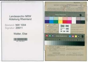 Entnazifizierung Else Walter , geb. 09.12.1890 ()