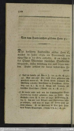 Von dem Tundernschen güldnen Horn