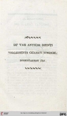 De’ Vasi antichi dipinti volgarmente chiamati Etruschi : dissertazione III