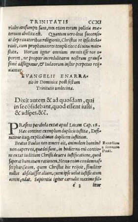 Evangelii Enarratio in Dominica post festum Trinitatis undecima.
