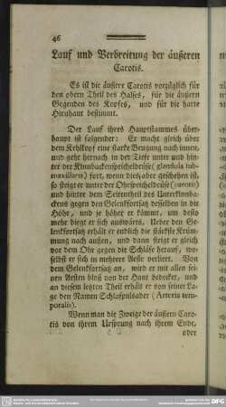 Lauf und Verbreitung der äußeren Carotis