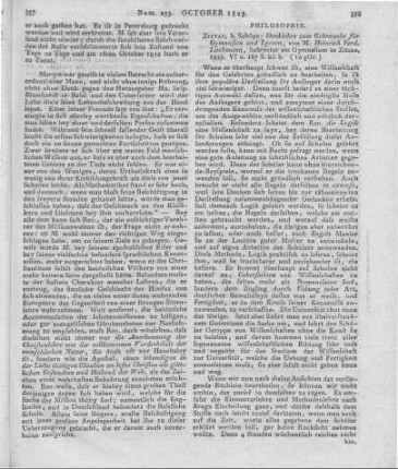 Lachmann, F. H.: Denklehre zum Gebrauche für Gymnasien und Lyceen. Zittau: Schöps 1825