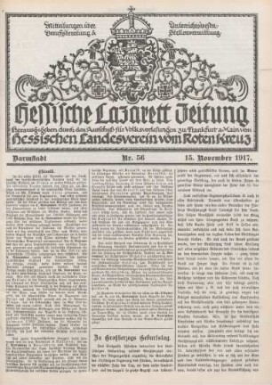 1917: Hessische Lazarett-Zeitung