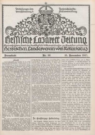 1917: Hessische Lazarett-Zeitung