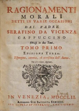 Ragionamenti Morali : Detti In Varie Occasioni, 1