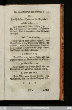 C. Aus Brückners Predigten für Ungelehrte.