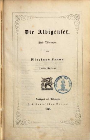 Die Albigenser : freie Dichtungen