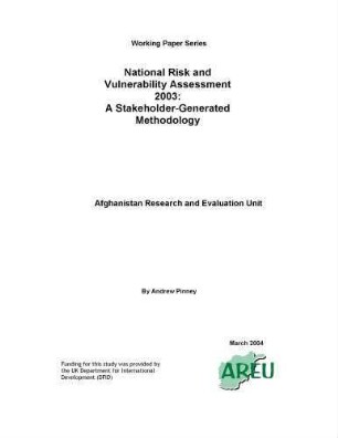 National risk and vulnerability assessment 2003 : a stakeholder-generated methodology