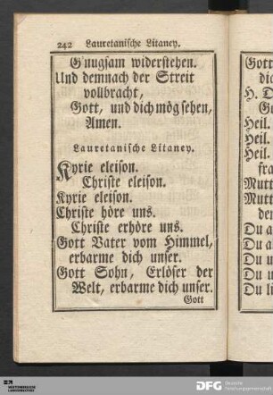 Lauretanische Litaney.