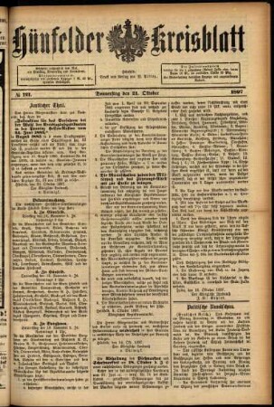 Ausgabe vom Donnerstag, den 21. Oktober 1897.