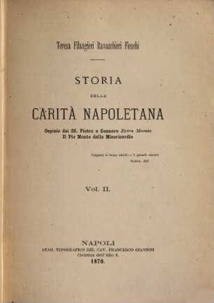 Storia della Carità napoletana. II