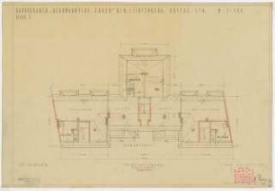 Wohnhausbebauung für Herrmann’sche Erben, Berlin-Lichtenberg: Block 1: Grundriss Dachgeschoss 1:100