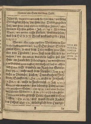 [Usus Ad Hortatorius]