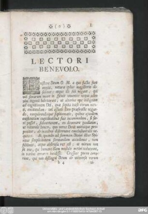 Lectori Benevolo.