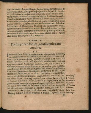 Caput II. Praesupponendorum considerationem continet.