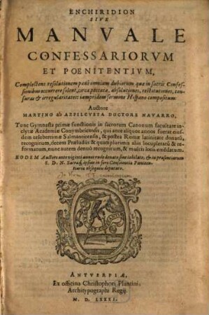 Enchiridion confessariorum