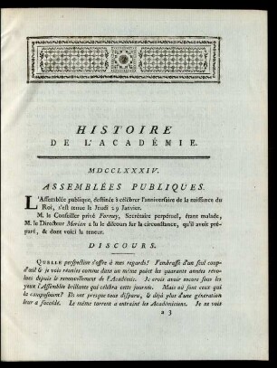 Histoire de L'Academie