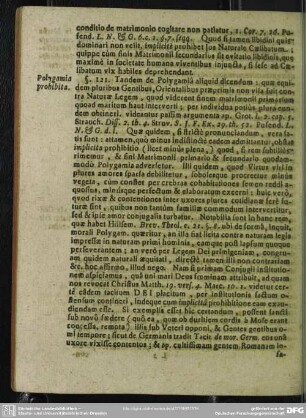 §. 121. Polygamia prohibita