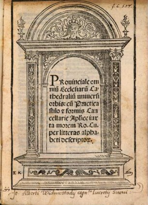 Provinciale ecclesiarum cathedralium universi orbis
