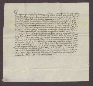 Abt Siegfried von Ellwangen erteilt seinen Konsens zum Verkauf der Burg Strahlenberg und Schriesheims durch König Ruprecht an Dieter von Insultheim.