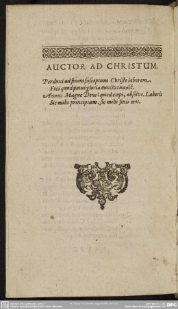 Auctor ad Christum