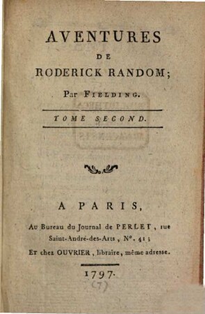 Aventures De Roderick Random, 2