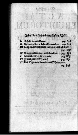 Inhalt des fünf und dreyßigsten Theils.