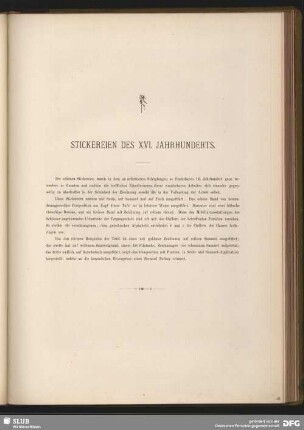 Stickereien des XVI. Jahrhunderts