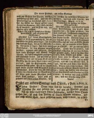 Epistel am andern Sontage nach Ostern, 1 Petr. 2. v. 21. [et]c.