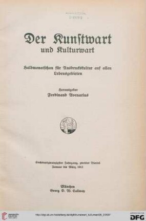 26,2: Kunstwart und Kulturwart