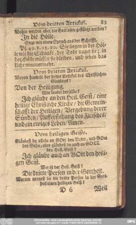Vom heiligen Geiste.
