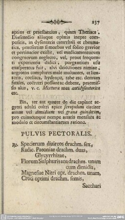 Pulvis Pectoralis