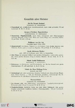Gemälde alter Meister (Nr. 1-115)