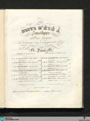Nuits d'été à Pausilippe : album lyrique