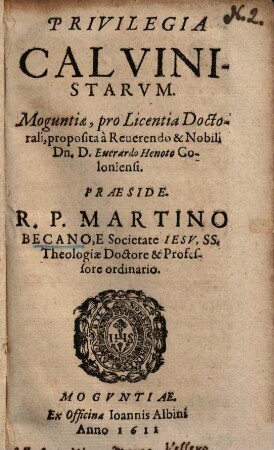 Privilegia Calvinistarum