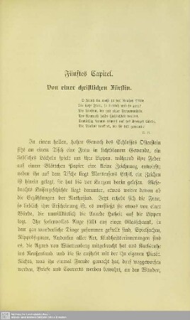Fünftes Capitel. Von einer christlichen Fürstin