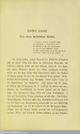 Fünftes Capitel. Von einer christlichen Fürstin